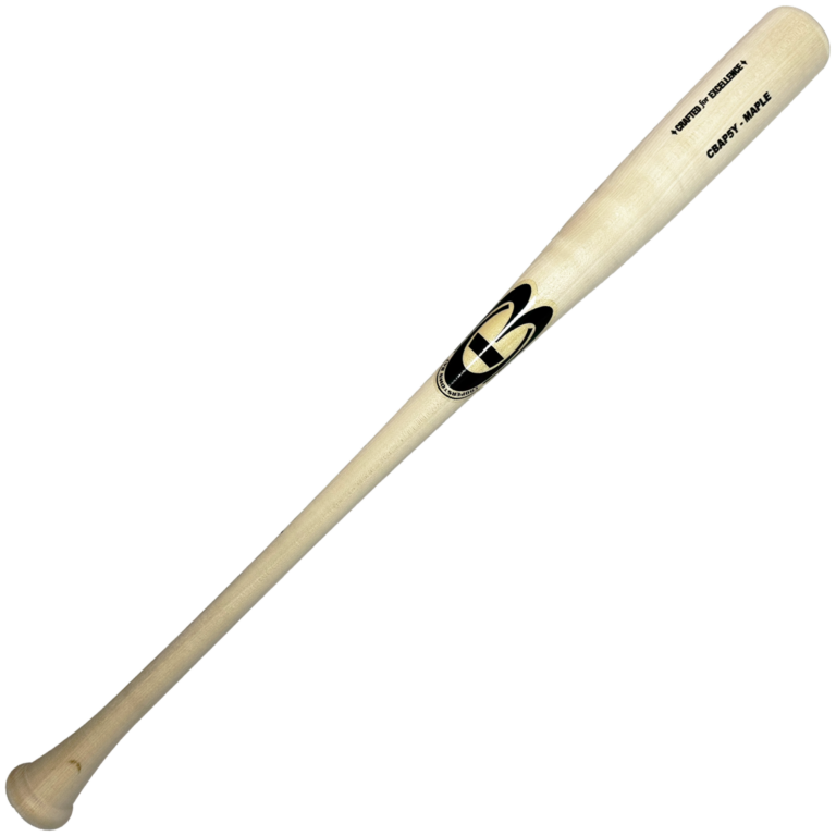 Natural maple wooden baseball bat with black logo
